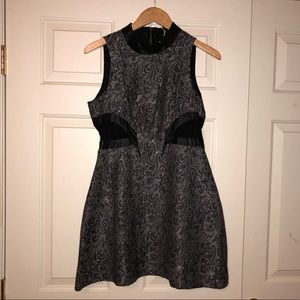 BCBG Silver & Black Sleeveless Dress, New, Size 6